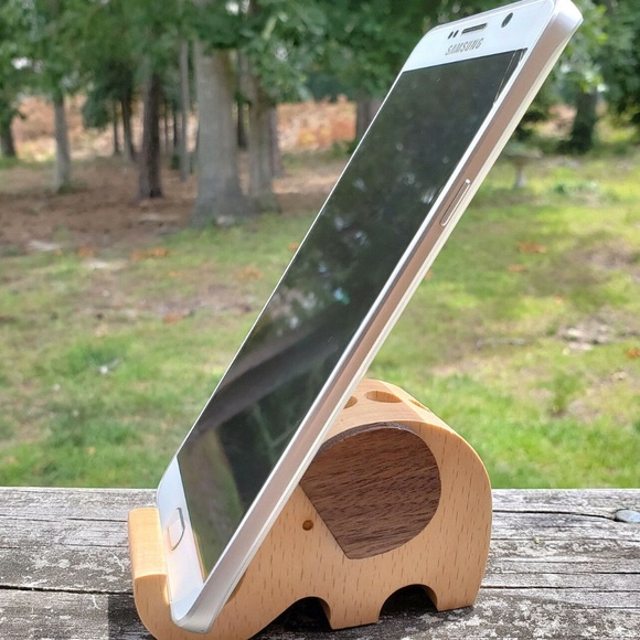 Ziman Products Other - Wooden Elephant Pen Pencil Cell Phone Holder Stand